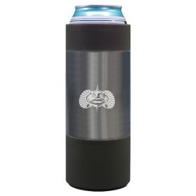Toadfish Non-Tipping Slim Can Cooler + Adapter - 12oz - Graphite