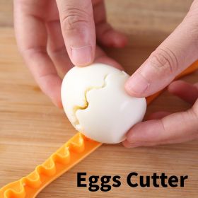 2pcs Egg Cutter; Fancy Cut Egg Cooked Eggs Cutter; Lace Egg Slicer; Carving Lace Cutting Wire Egg Cutter; Kitchen Accessories