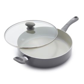 Savory Ceramic Nonstick Gray 5 Quart Saute Pan