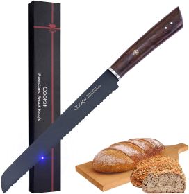 Cookit Brotmesser mit Wellenschliff, Hartstahl, geschmiedeter Schneider fÃ¼r hausgemachtes, krustiges Brot, 22.9 cm