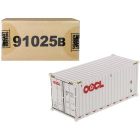 20' Dry Goods Sea Container "OOCL" White "Transport Series" 1/50 Model by Diecast Masters