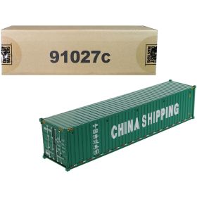 40' Dry Goods Sea Container "China Shipping" Green "Transport Series" 1/50 Model by Diecast Masters