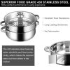 Home Kitchen 2 Tier Stainless Steel Steamer Cookware Boiler