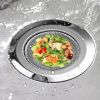 2Pcs 4.53in Kitchen Sink Strainer Stainless Steel Mesh Drain Basket Stopper 0.74 Wide Rim Food Catcher Sink Waste Plug