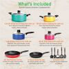 15 Piece Kitchenware Pots & Pans Non-Stick Cookware Set