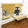 11"W x 21"D Pull Out Cabinet Organizer; Slide Out Pantry Shelves - Chrome