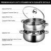 Home Kitchen 2 Tier Stainless Steel Steamer Cookware Boiler