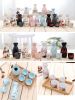 5 Pcs Ceramic Japanese Sake Set Traditional 1 Tokkuri Bottle & 4 Ochoko Cups [B]