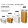 Kitchen Food Storage Container Set; Kitchen Pantry Organization and Storage with Easy Lock Lids; 8-Pack
