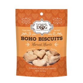 Exclusively Pet Boho Biscuits Harvest Hearts Pumpkin Flavor Dog Treats 8 oz