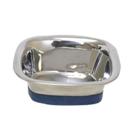 OurPets Premium Stainless Steel Square Dog Bowl Silver Small