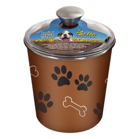 Loving Pets Treat Canister Paw Print and Bone Copper