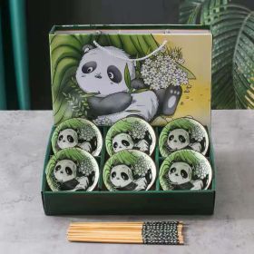 Panda Bowl Set Household Combination Tableware Gift Box (Option: 3Set)