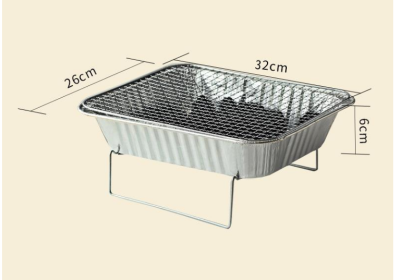 Household Portable Barbecue Grill Small BBQ Charcoal Grill Barbecue Stove (Color: White)