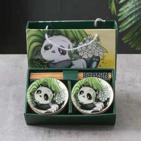 Panda Bowl Set Household Combination Tableware Gift Box (Option: 1Set)