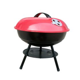 Grill Spherical Grill BBQ Barbecue Stove (Option: Black red)