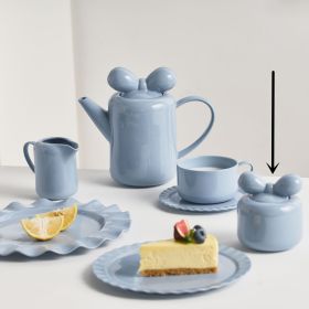 Nordic Ins Color Porcelain Coffee Cup Set (Option: Blue-Sugar bowl)