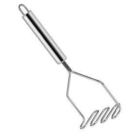 Stainless Steel Wire Masher Potato Masher With Long Handle Food Masher Utensil (Color: Silver)