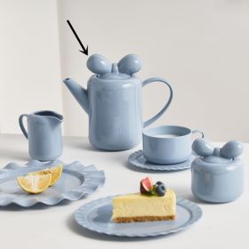 Nordic Ins Color Porcelain Coffee Cup Set (Option: Blue-Teapot)
