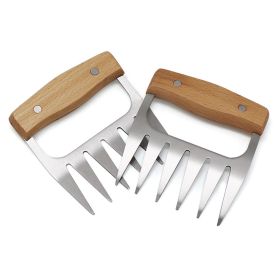 Steel/Plastic Meat Shredder Claws BBQ Claws Pulled Meat Handler Fork Paws for Shredding All Meats Accessories Kitchen Tools Paws (Ships From: China)