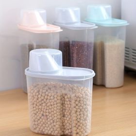 1pc 1.9L Kitchen Cereals Jar; Kitchen Storage Box; Airtight Food Storage Containers; Kitchen Supplies (Color: Green)