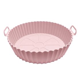 1/2pcs Air Fryer Silicone Pot; Reusable Air Fryer Liners; Silicone Air Fryer Basket; Food Safe Air Fryer Accessories (Color: 1PCS Pink)