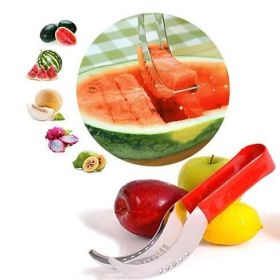 WOWZY RED/STELL Watermelon or any Melon Slicer and Cake With Mellon Baller And Fruit Carver (Style: Wowzy - All Steel)