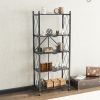 3/4/5-Tier Foldable Shelf;  Heavy Duty Metal Rack Storage Shelving Units with Wheels;  for Home Office Kitchen Garage