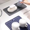 Silicone Square Dish Drying Mat Drain Pad Water Filter Table Placemat Kitchen Heat Resistant Protection Durable Kitchenware