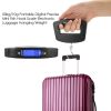50kg/10g Portable Electronic Luggage Scale LCD Display Travel Fish Digital Luggage Scales Hanging Backlight Balance Weighing