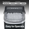 Countertop Ice Maker; Self-Cleaning Portable Ice Maker Machine with Handle
