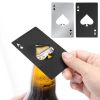 Black/Silver Poker Card Beer Bottle Opener Metal Mini Portable Spade A Opener Stainless Steel Kitchen Bar Tools