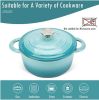 COOKWIN Enameled Cast Iron Dutch Oven with Self Basting Lid;  Enamel Coated Cookware Pot 4.5QT