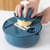 1pc Multifunctional Vegetable Cutter; Potato Shredded Grater; 3 Blades Or 6 Blades For Choose 11in*7.2in