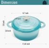 COOKWIN Enameled Cast Iron Dutch Oven with Self Basting Lid;  Enamel Coated Cookware Pot 3QT