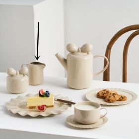 Nordic Ins Color Porcelain Coffee Cup Set (Option: Beige-Milk pot)