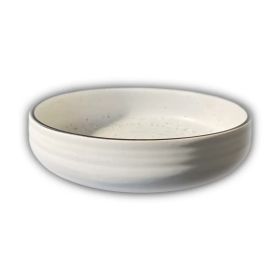 Retro And Old Stoneware Porcelain Color Glaze Relief Household Instant Noodle Bowl (Option: C)
