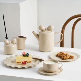 Nordic Ins Color Porcelain Coffee Cup Set (Option: Beige-Sugar bowl)